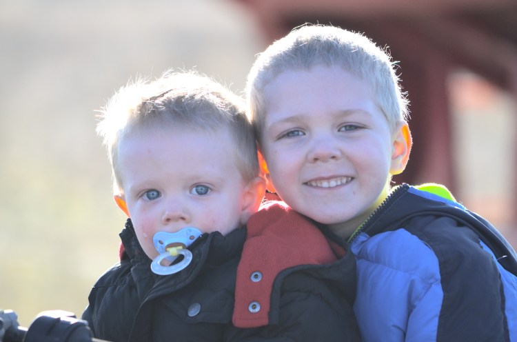 Grandpa's little helpers.